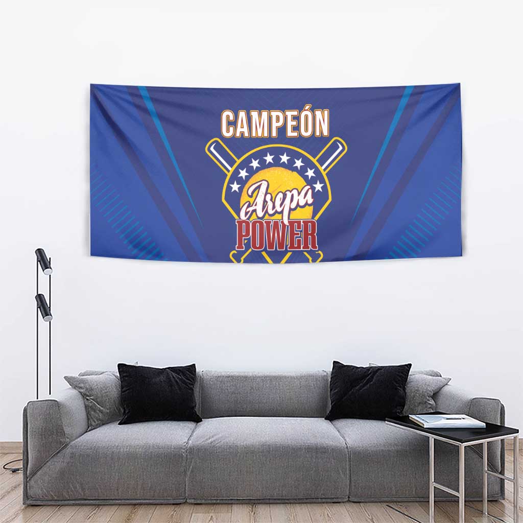 Venezuela Baseball Campeon Tapestry Arepa Powers