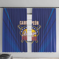 Venezuela Baseball Campeon Window Curtain Arepa Powers