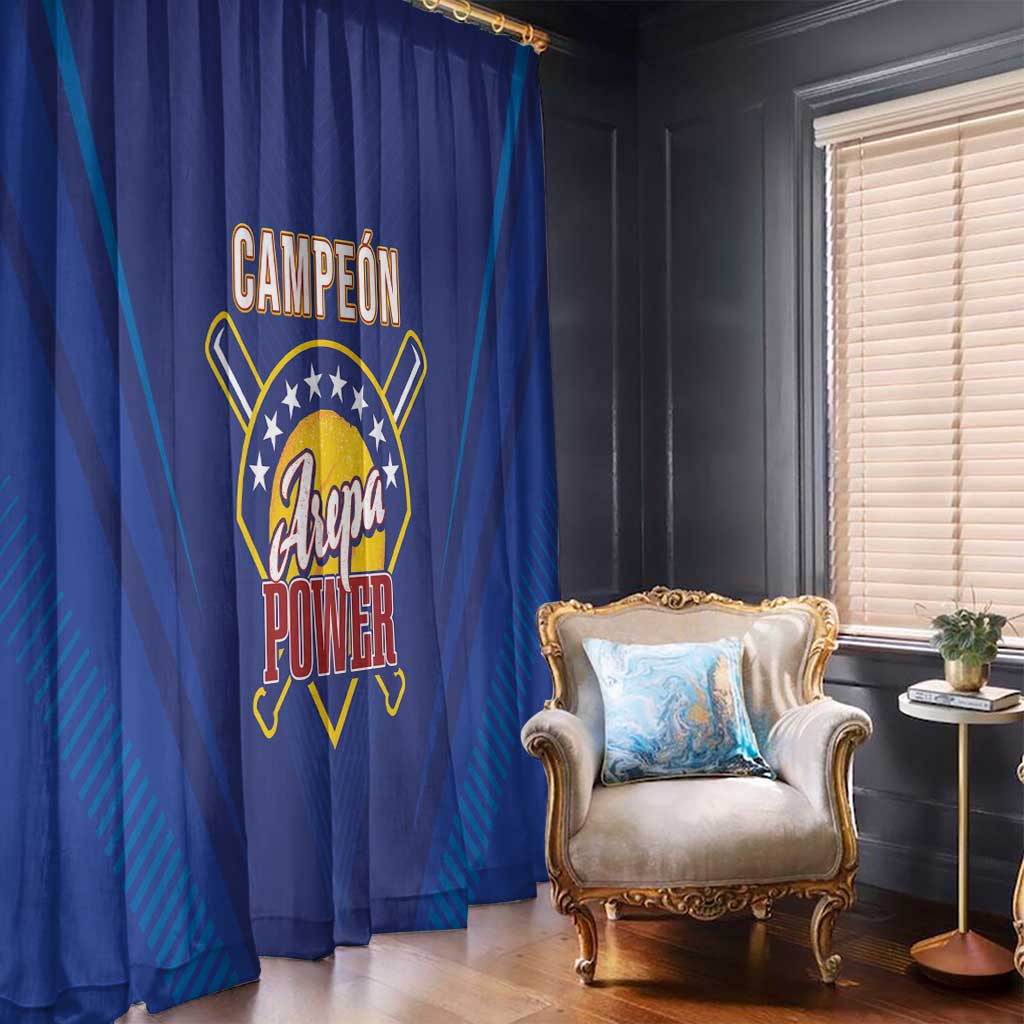 Venezuela Baseball Campeon Window Curtain Arepa Powers