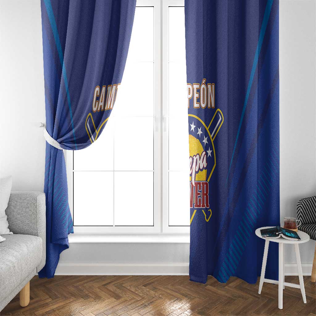 Venezuela Baseball Campeon Window Curtain Arepa Powers