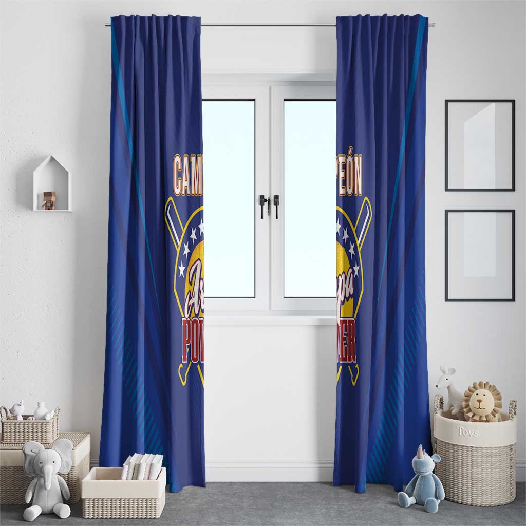 Venezuela Baseball Campeon Window Curtain Arepa Powers