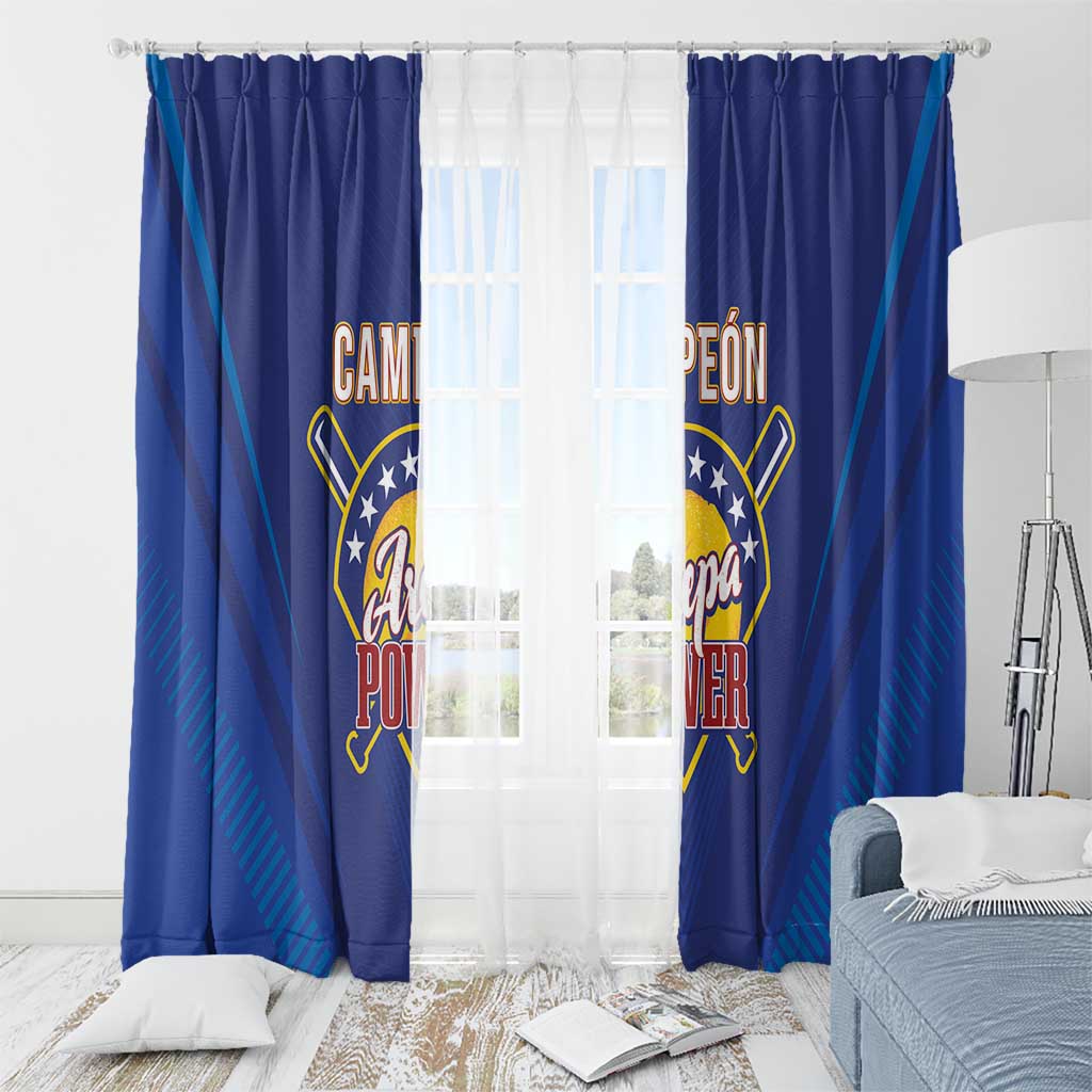 Venezuela Baseball Campeon Window Curtain Arepa Powers