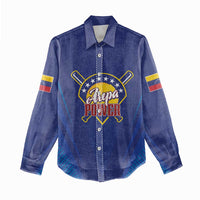 Venezuela Baseball Campeon Custom Women Casual Shirt Arepa Powers