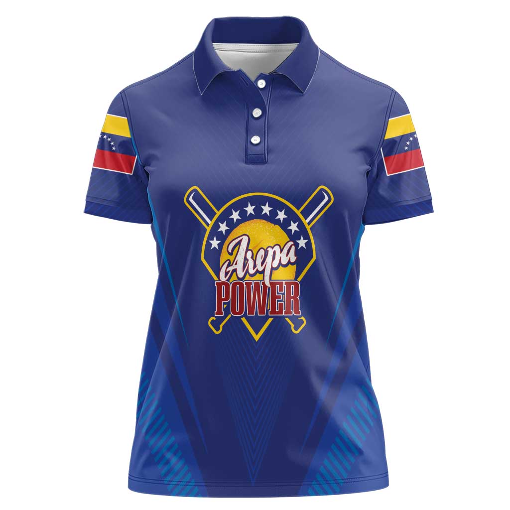 Venezuela Baseball Campeon Custom Women Polo Shirt Arepa Powers