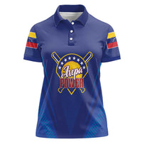 Venezuela Baseball Campeon Custom Women Polo Shirt Arepa Powers