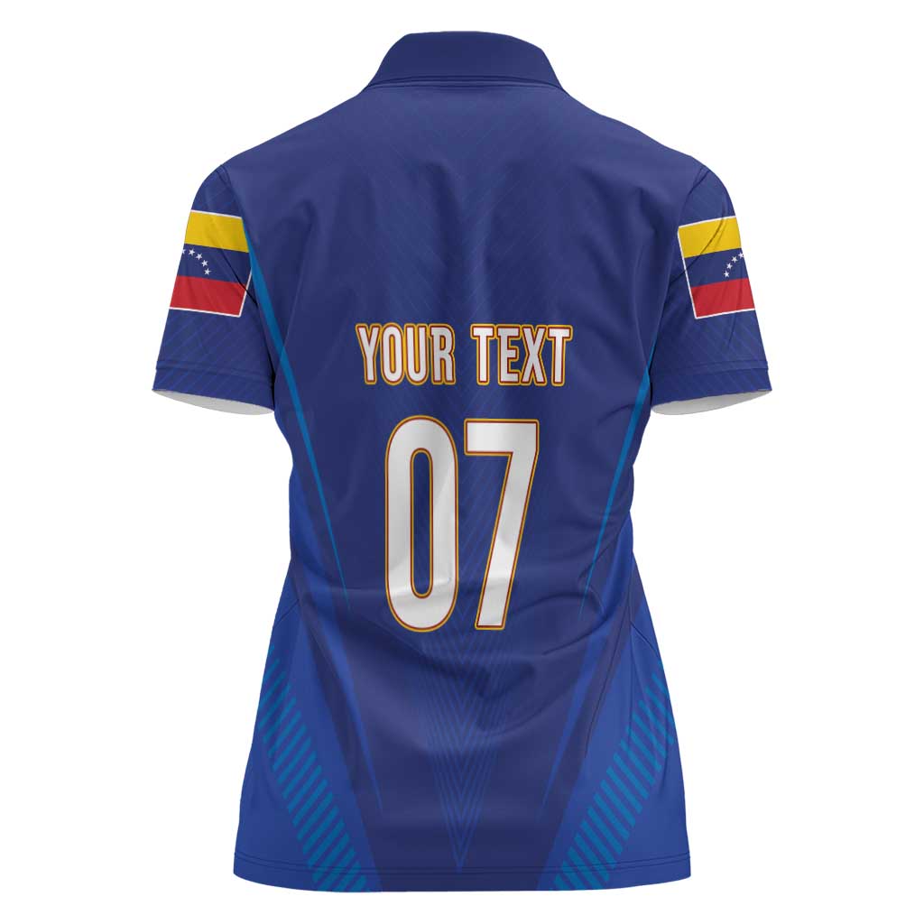 Venezuela Baseball Campeon Custom Women Polo Shirt Arepa Powers
