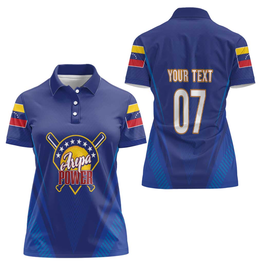 Venezuela Baseball Campeon Custom Women Polo Shirt Arepa Powers