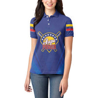 Venezuela Baseball Campeon Custom Women Polo Shirt Arepa Powers
