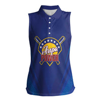Venezuela Baseball Campeon Custom Women Sleeveless Polo Shirt Arepa Powers