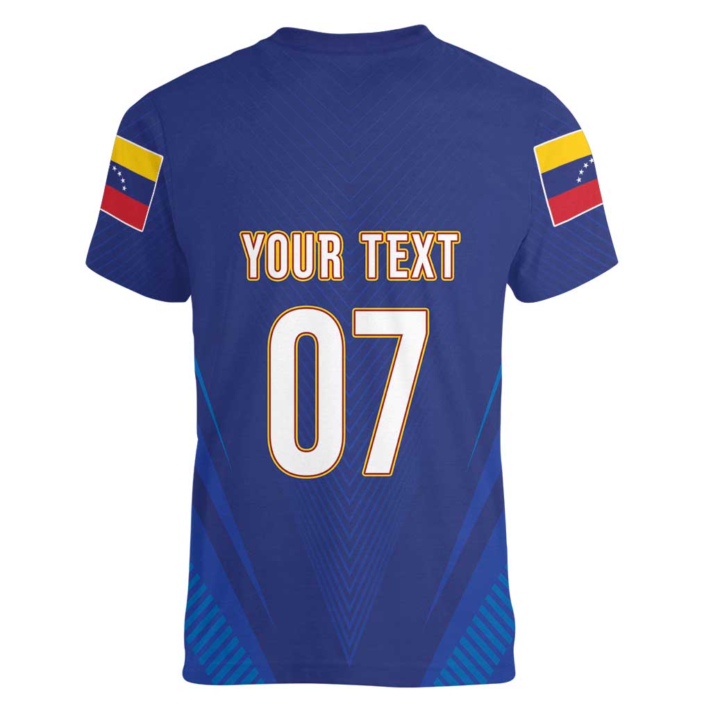 Venezuela Baseball Campeon Custom Women V-Neck T-Shirt Arepa Powers