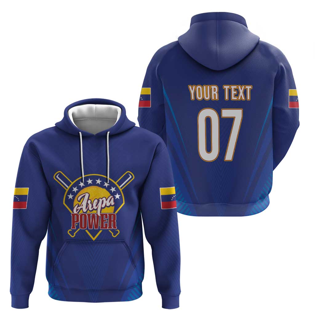 Venezuela Baseball Campeon Custom Zip Hoodie Arepa Powers