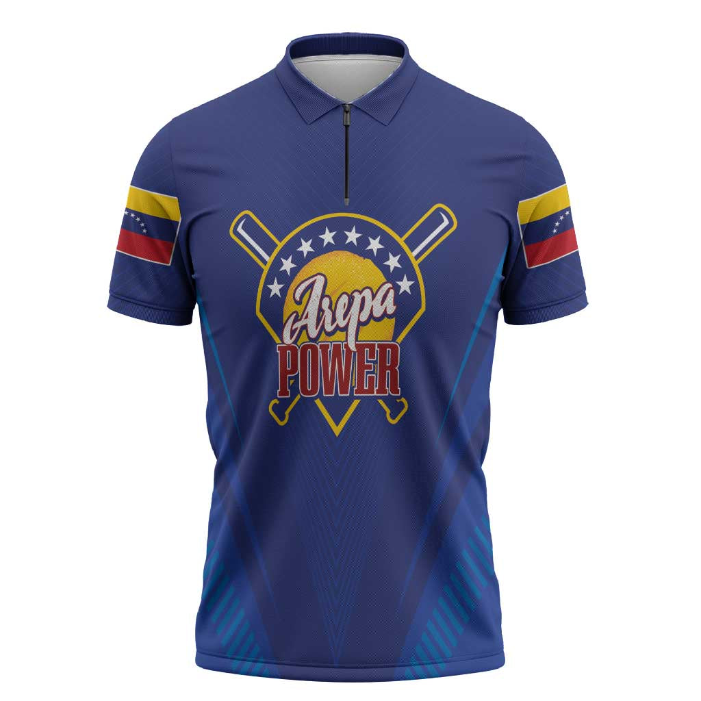 Venezuela Baseball Campeon Custom Zipper Polo Shirt Arepa Powers