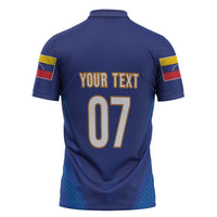 Venezuela Baseball Campeon Custom Zipper Polo Shirt Arepa Powers