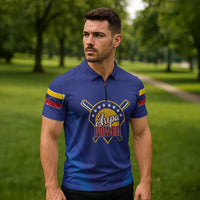 Venezuela Baseball Campeon Custom Zipper Polo Shirt Arepa Powers