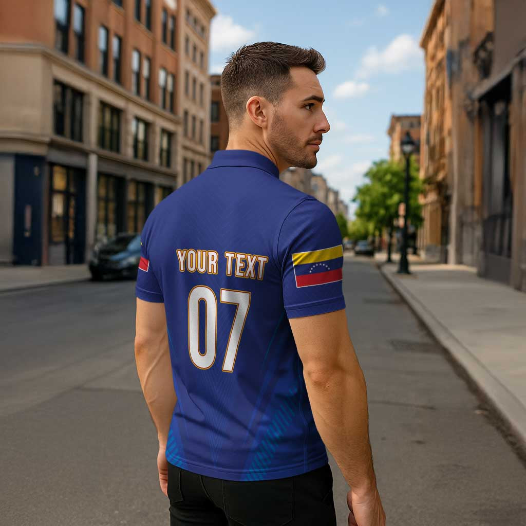 Venezuela Baseball Campeon Custom Zipper Polo Shirt Arepa Powers