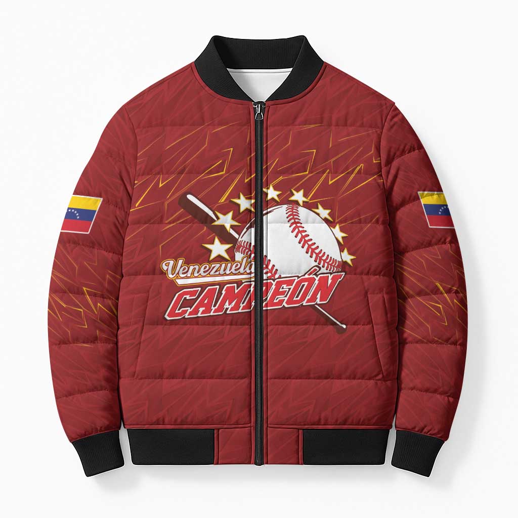 Venezuela Baseball Custom Bomber Puffer Jacket Campeon - Making History