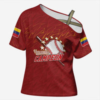 Venezuela Baseball Custom Cross Shoulder Shirt Campeon - Making History