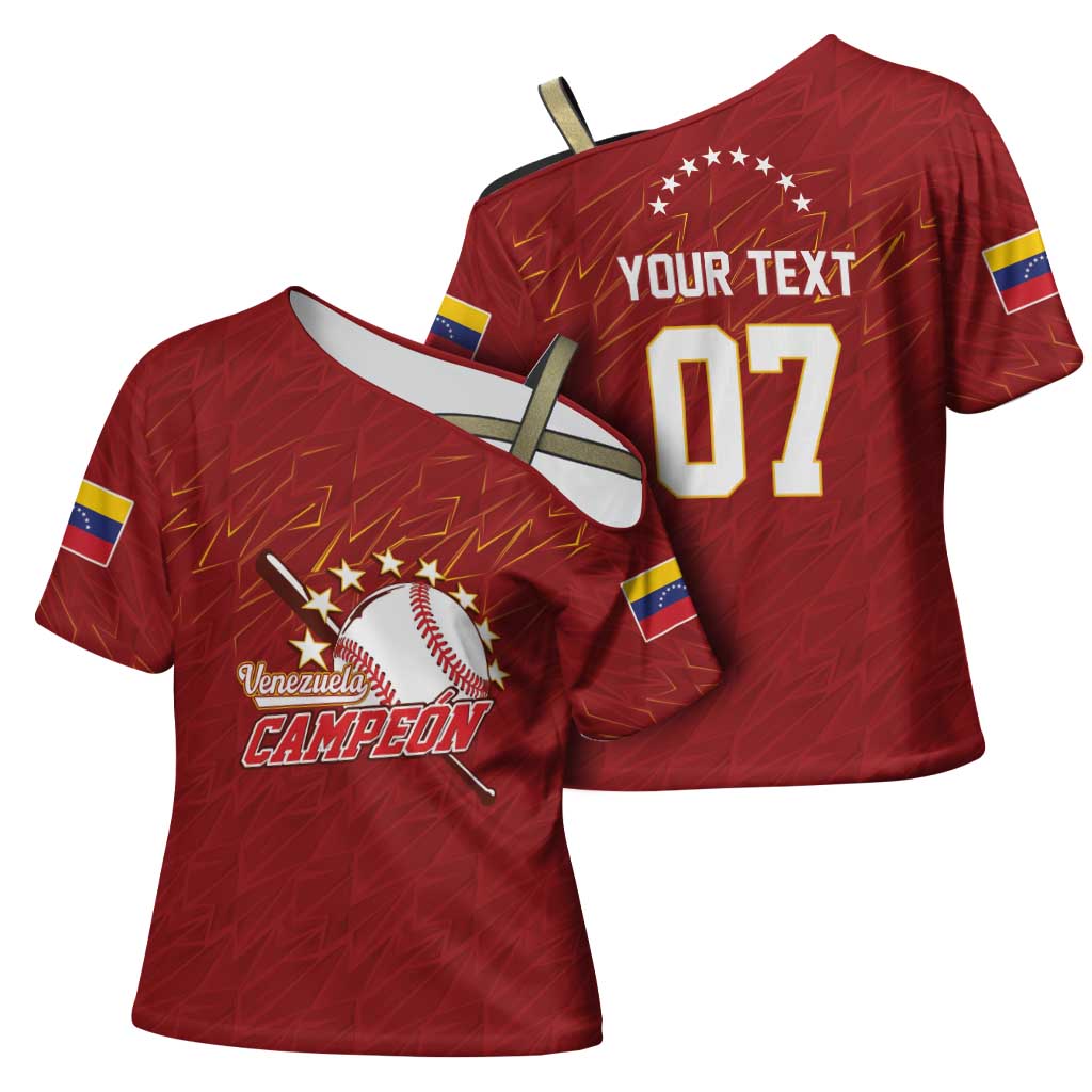 Venezuela Baseball Custom Cross Shoulder Shirt Campeon - Making History
