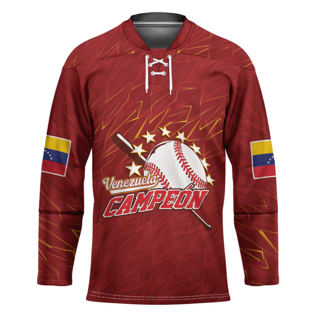 Venezuela Baseball Custom Hockey Jersey Campeon - Making History
