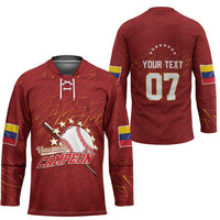 Venezuela Baseball Custom Hockey Jersey Campeon - Making History