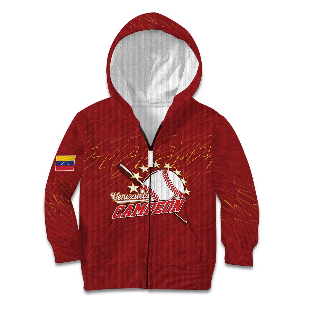 Venezuela Baseball Custom Kid Hoodie Campeon - Making History