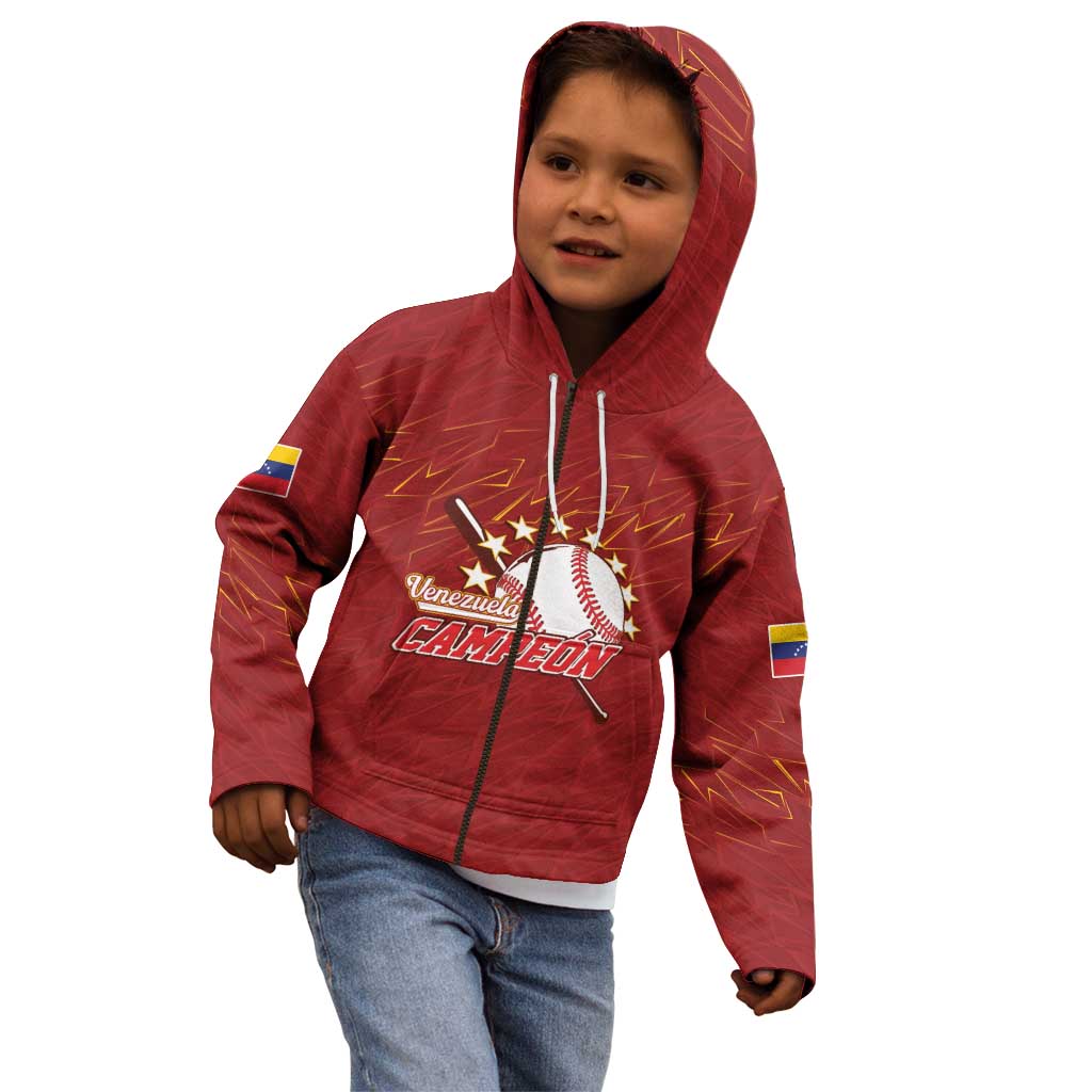 Venezuela Baseball Custom Kid Hoodie Campeon - Making History
