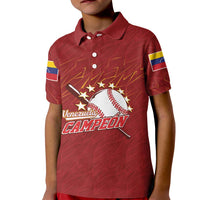 Venezuela Baseball Custom Kid Polo Shirt Campeon - Making History