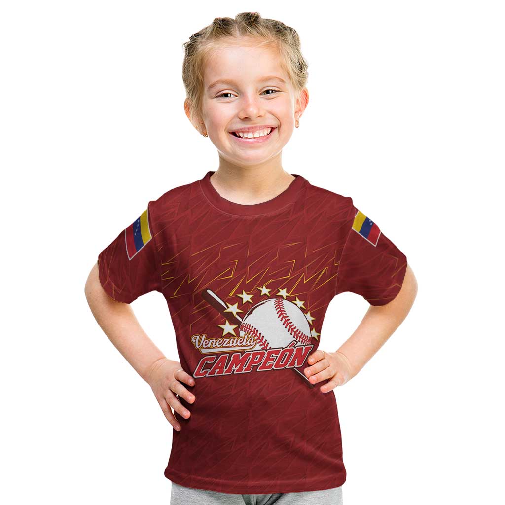 Venezuela Baseball Custom Kid T Shirt Campeon - Making History
