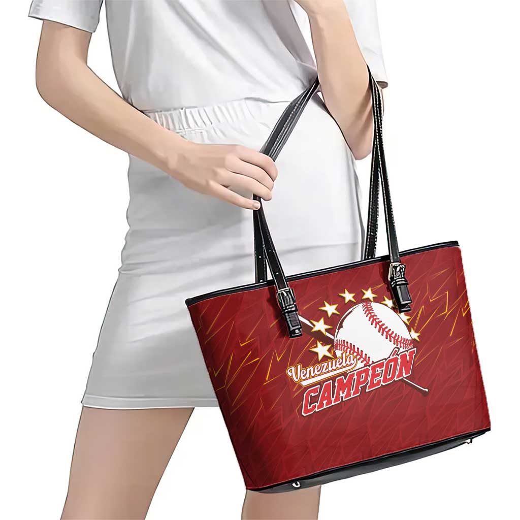 Venezuela Baseball Leather Tote Bag Campeon - Making History