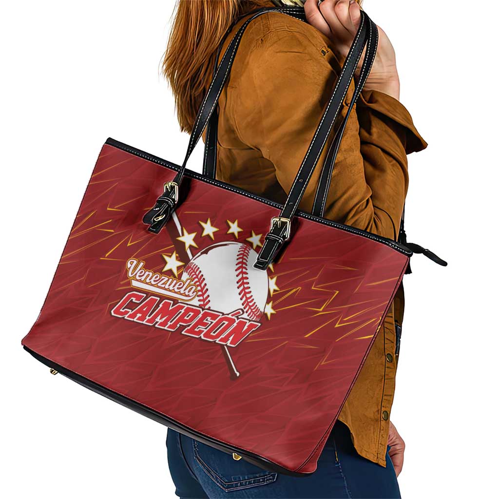 Venezuela Baseball Leather Tote Bag Campeon - Making History