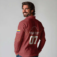 Venezuela Baseball Custom Long Sleeve Polo Shirt Campeon - Making History