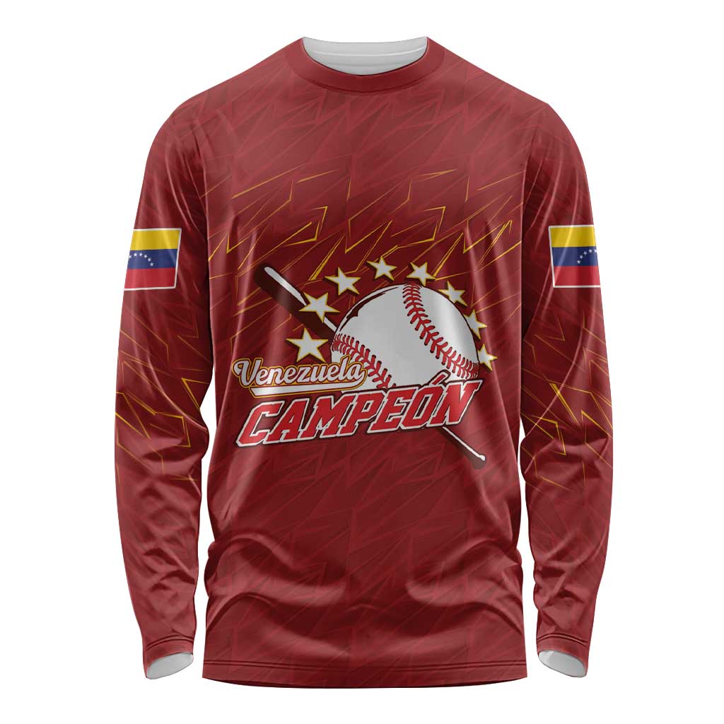 Venezuela Baseball Custom Long Sleeve Shirt Campeon - Making History