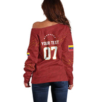 Venezuela Baseball Custom Off Shoulder Sweater Campeon - Making History