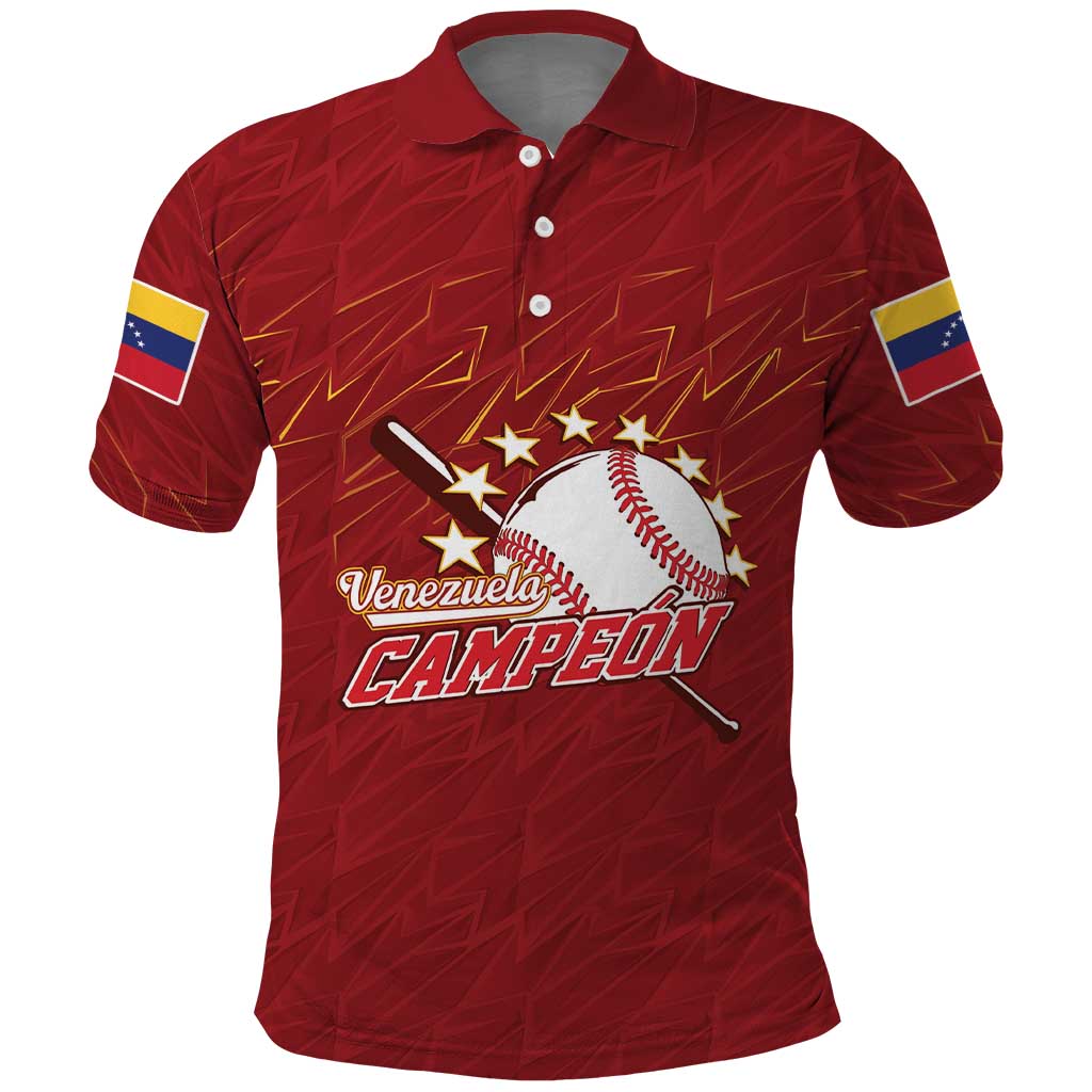 Venezuela Baseball Custom Polo Shirt Campeon - Making History