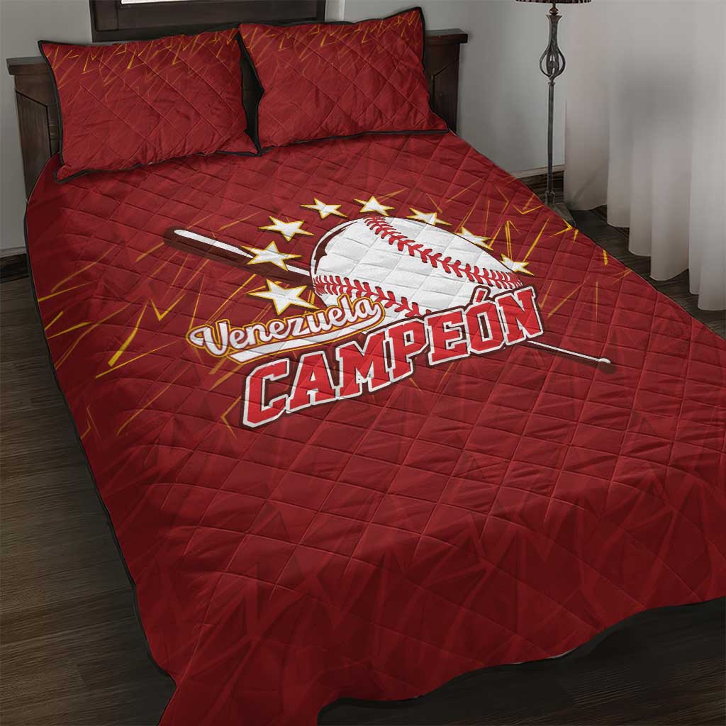 Venezuela Baseball Quilt Bed Set Campeon - Making History