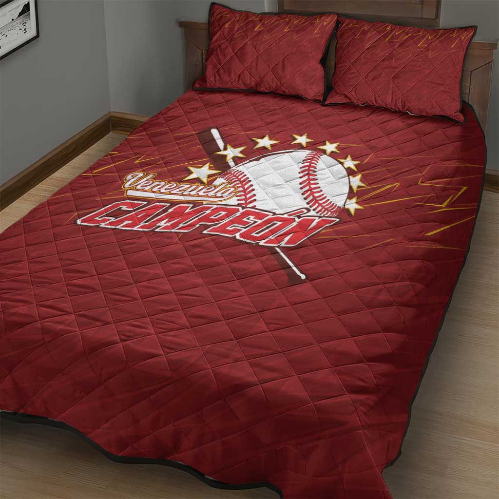Venezuela Baseball Quilt Bed Set Campeon - Making History