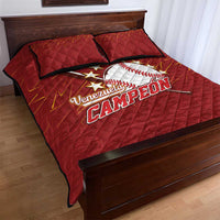 Venezuela Baseball Quilt Bed Set Campeon - Making History