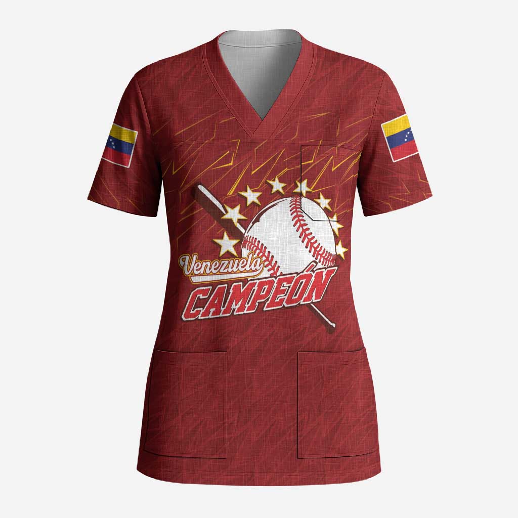 Venezuela Baseball Custom Scrub Top Campeon - Making History