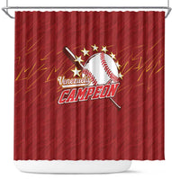 Venezuela Baseball Shower Curtain Campeon - Making History