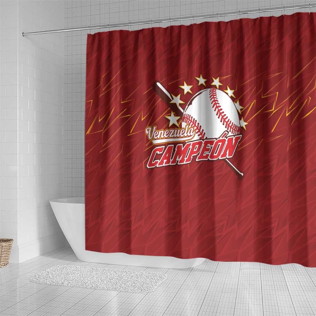 Venezuela Baseball Shower Curtain Campeon - Making History