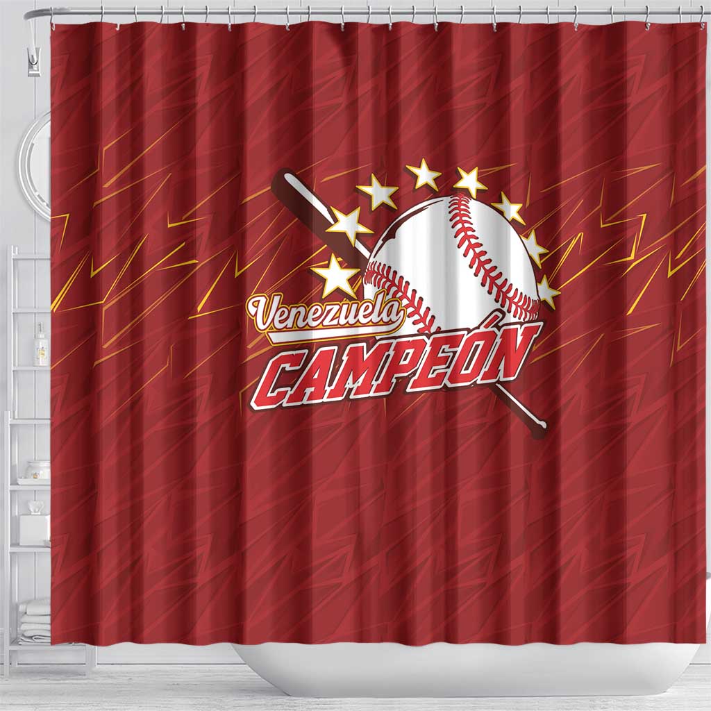 Venezuela Baseball Shower Curtain Campeon - Making History