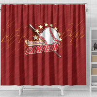 Venezuela Baseball Shower Curtain Campeon - Making History