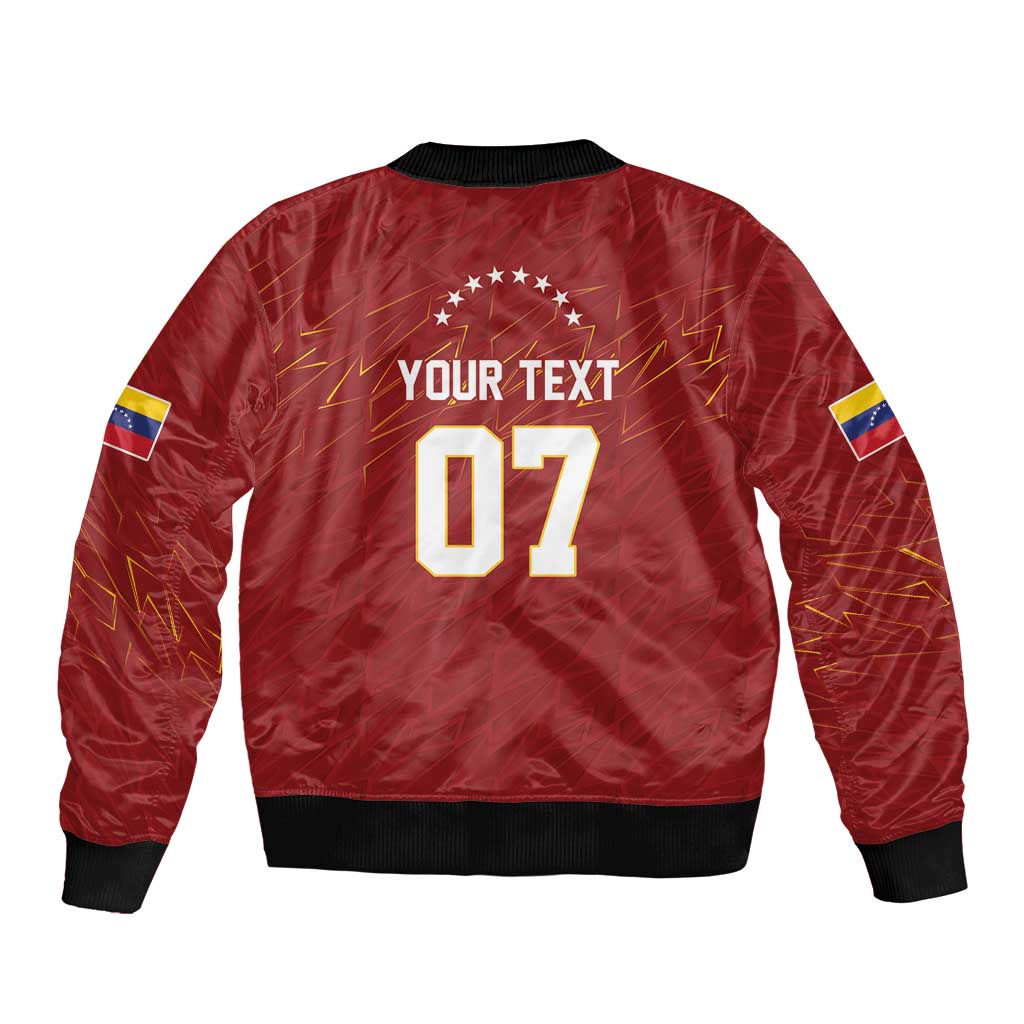 Venezuela Baseball Custom Sleeve Zip Bomber Jacket Campeon - Making History