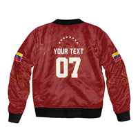 Venezuela Baseball Custom Sleeve Zip Bomber Jacket Campeon - Making History
