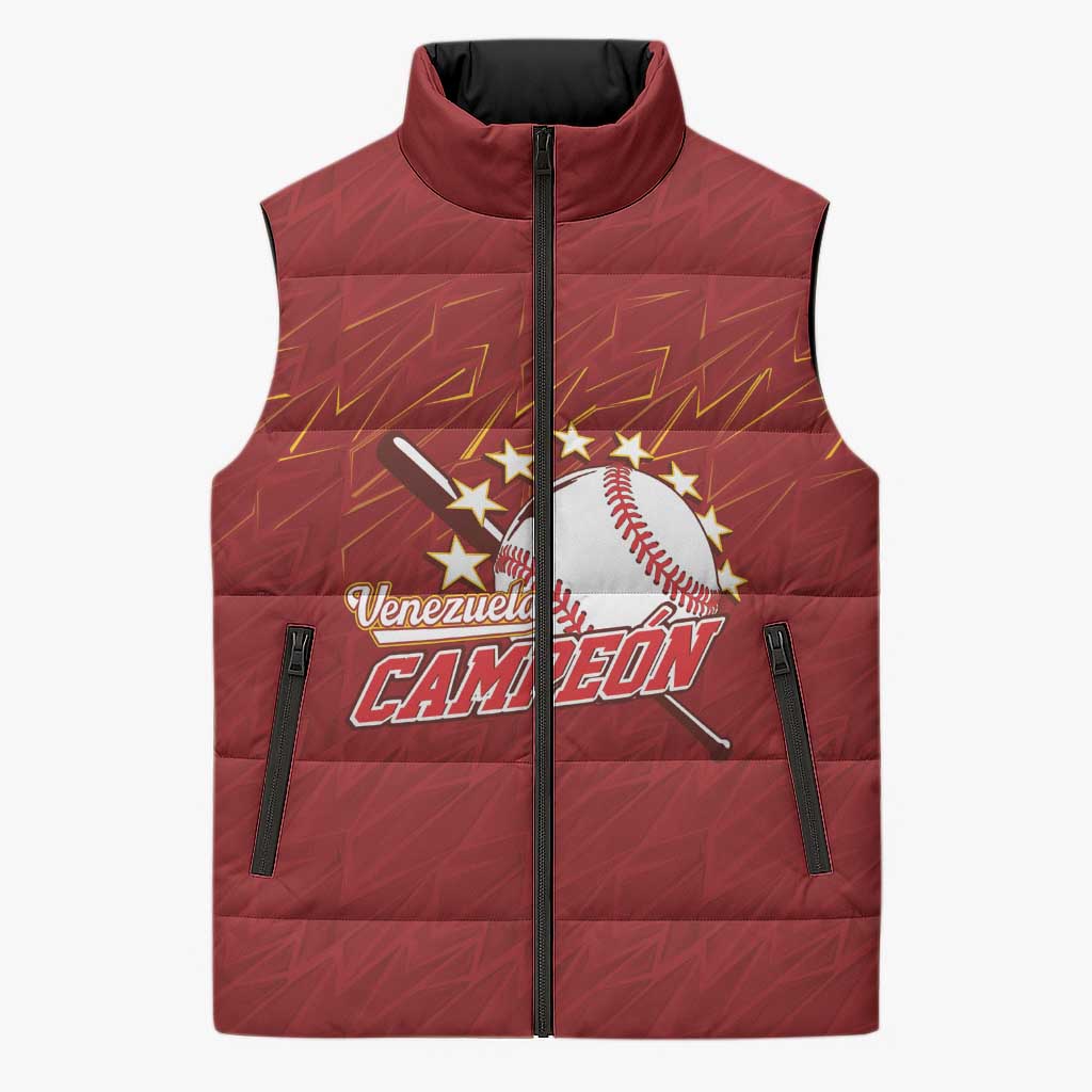 Venezuela Baseball Custom Sleeveless Puffer Jacket Campeon - Making History