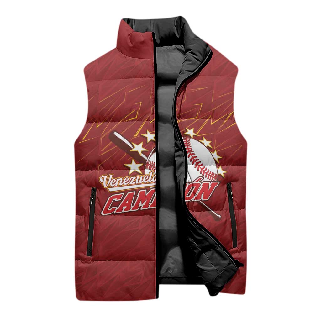Venezuela Baseball Custom Sleeveless Puffer Jacket Campeon - Making History