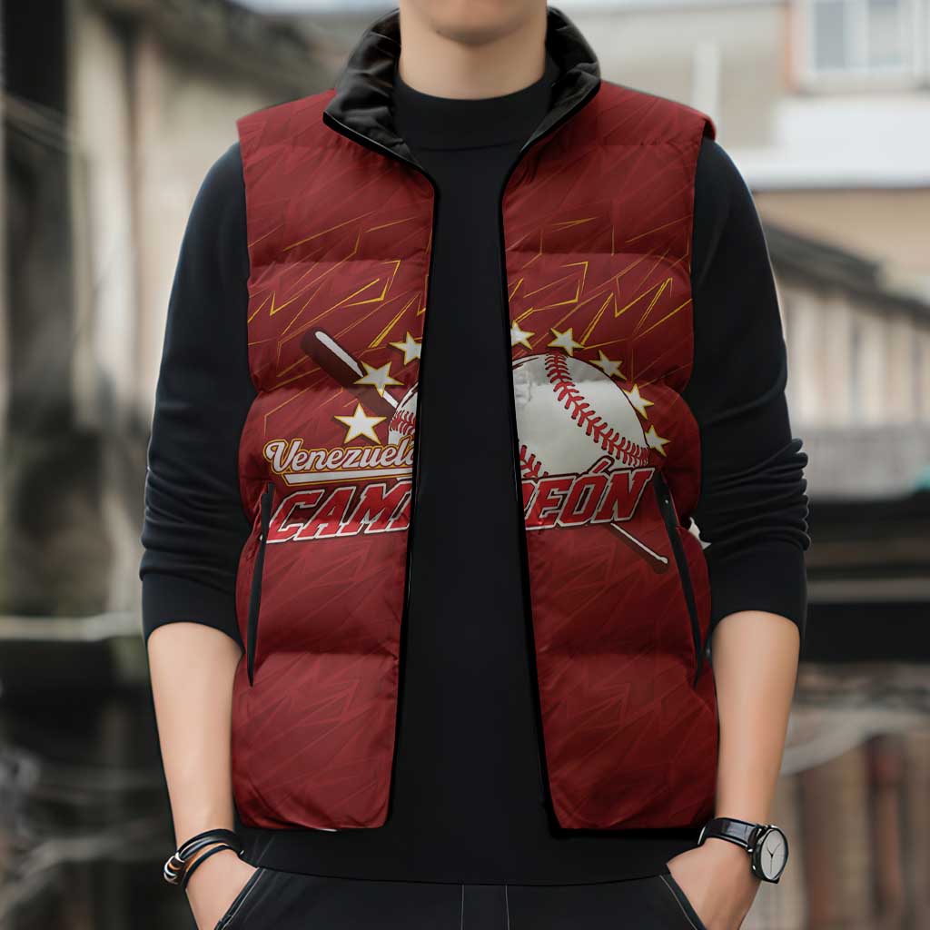 Venezuela Baseball Custom Sleeveless Puffer Jacket Campeon - Making History