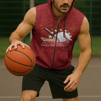 Venezuela Baseball Custom Sleeveless Zip Hoodie Campeon - Making History