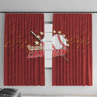 Venezuela Baseball Window Curtain Campeon - Making History