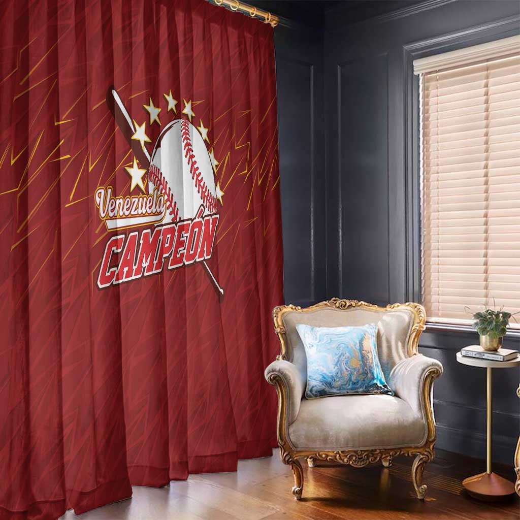 Venezuela Baseball Window Curtain Campeon - Making History